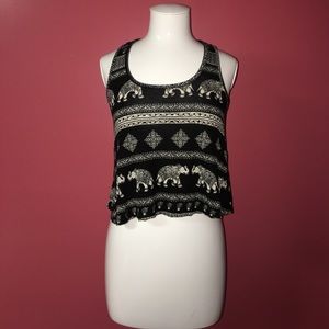 forever 21 elephant pattern tank top