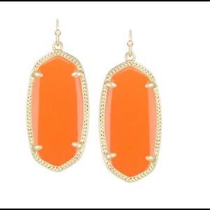 NWT Kendra Scott Elle Earrings in Orange