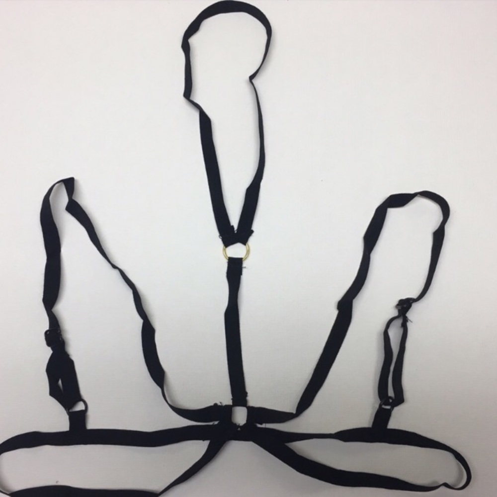 "Victoria" Strappy Black Bra/ Body Harness ❤️ - Picture 3 of 4