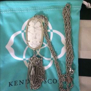 White and Silver Kendra Scott Rayne Necklace