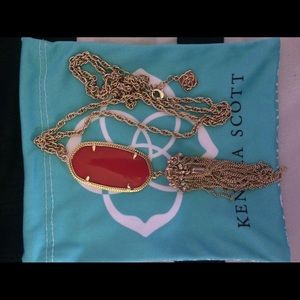 Red and Gold Kendra Scott Rayne Necklace