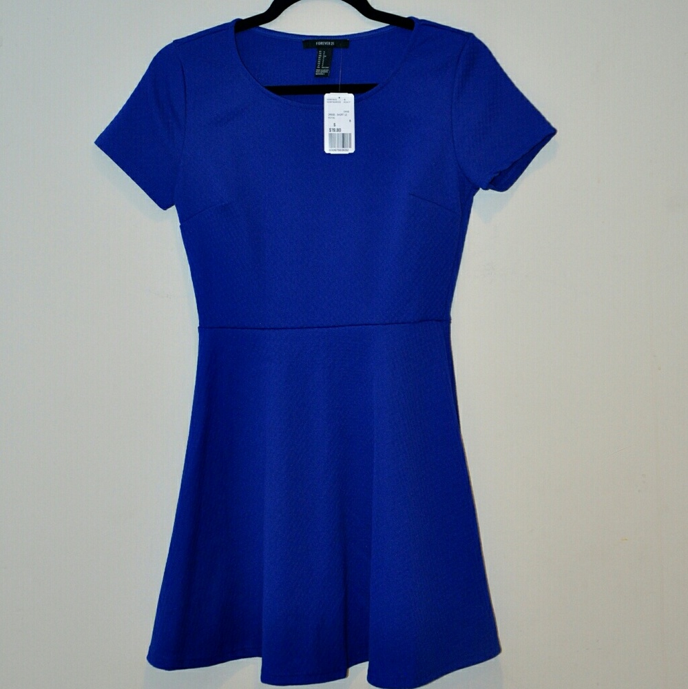 Royal Blue A-Line T-Shirt Dress
