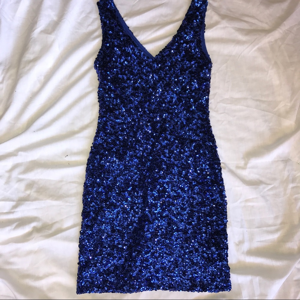 Royal Blue Sequin Dress