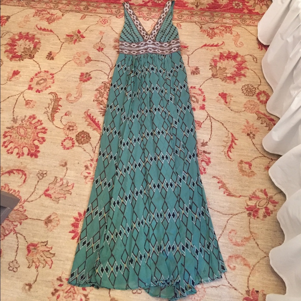 BCBG Maxazria green maxi dress Size 0