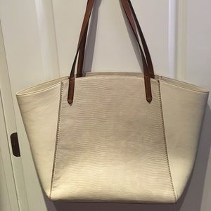 Zara White Tote