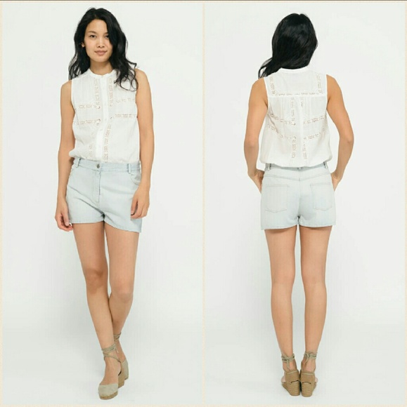 SEA NEW YORK lace & denim shortsuit / romper - Picture 5 of 7