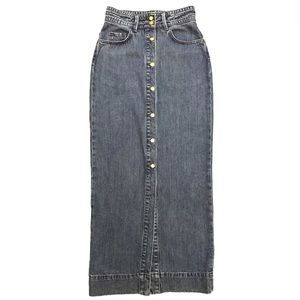 H&M Women's Long Button Denim Skirt Size US 4