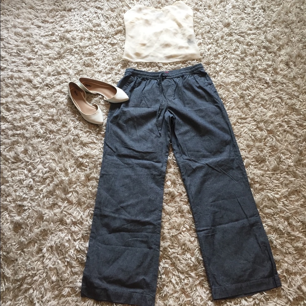 NWT Merona Linen Chambray pants! Sz 14
