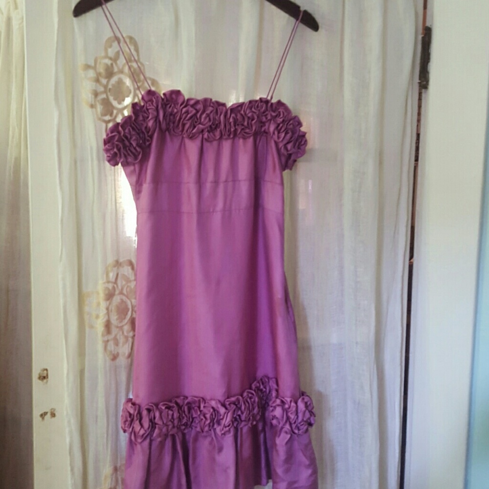 Yoana Baraschi purple silk dress