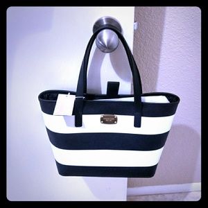 Michael Kors jet set travel stripe black and white