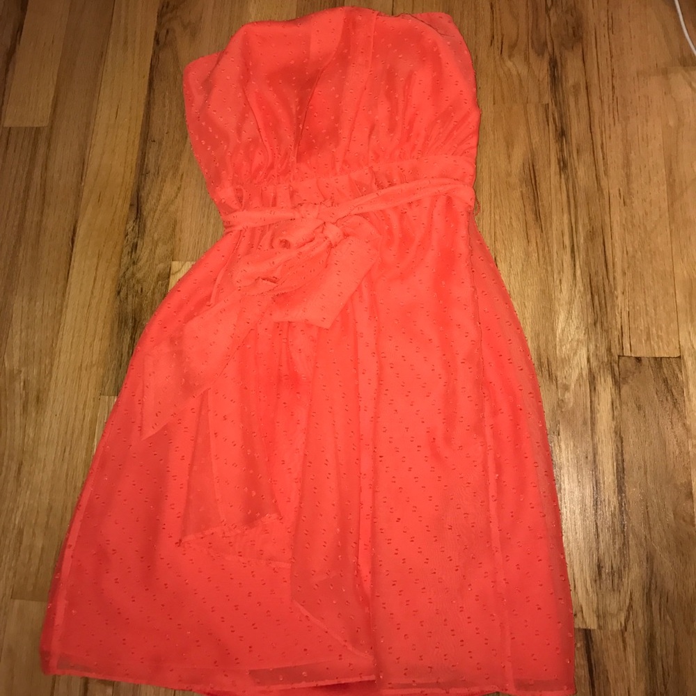 peachy-orange sundress