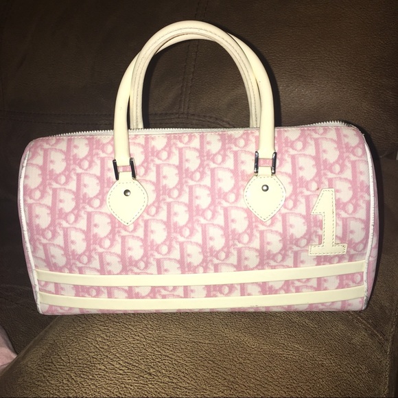 AUTHENTIC CHRISTIAN DIOR PINK BOSTON BAG - Picture 2 of 5