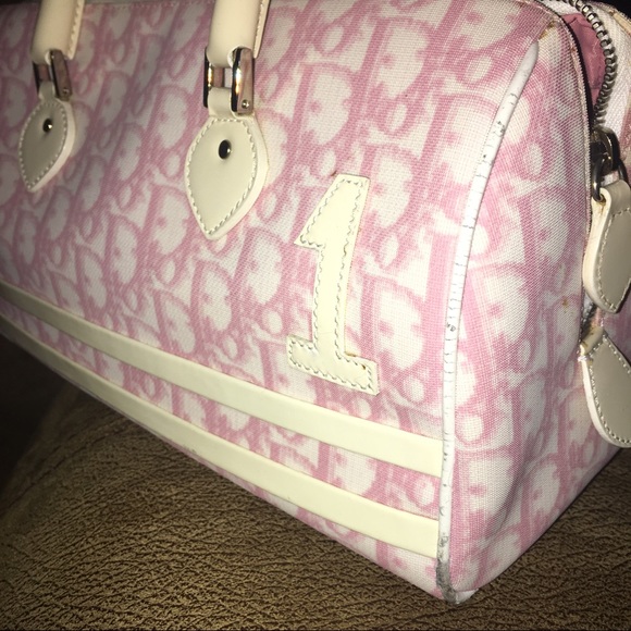 AUTHENTIC CHRISTIAN DIOR PINK BOSTON BAG - Picture 3 of 5
