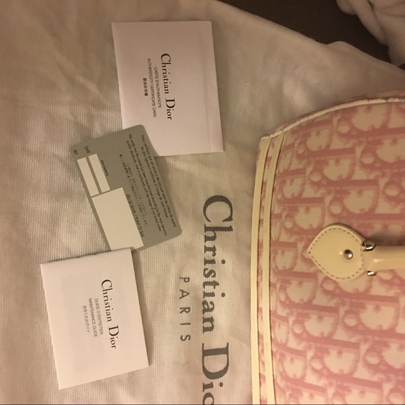 AUTHENTIC CHRISTIAN DIOR PINK BOSTON BAG - Picture 5 of 5