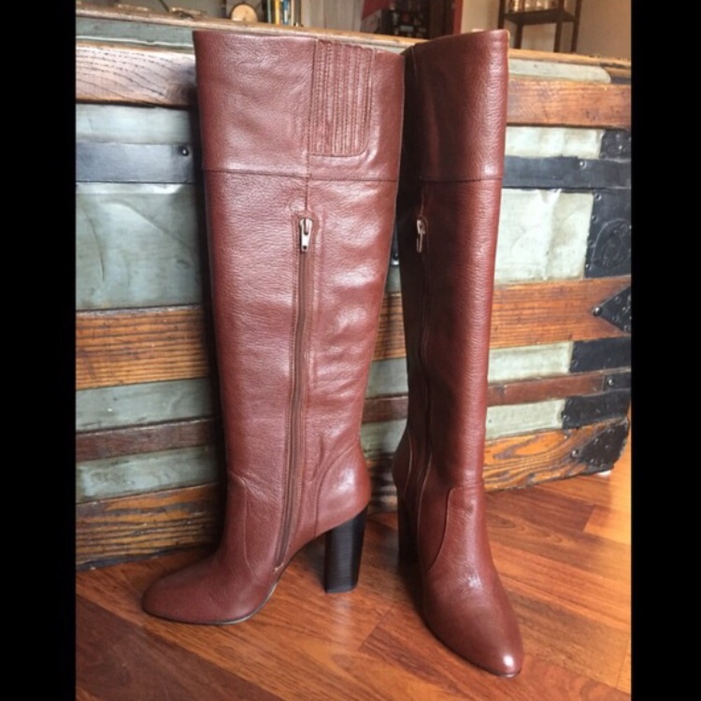 Banana republic brown leather boots siZe 9