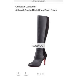 Christian Louboutin Acheval Suede-Back Knee Boot