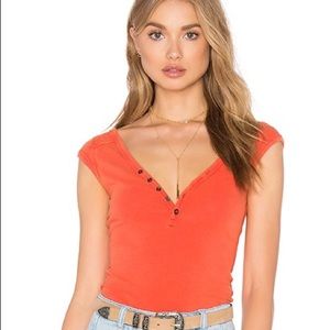 NEW We the Free Peaches Henley Tee