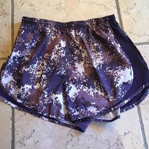 NIKE purple printed Tempo Shorts