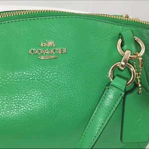 Coach Large Kelsey Carryall Purse Kelly Green