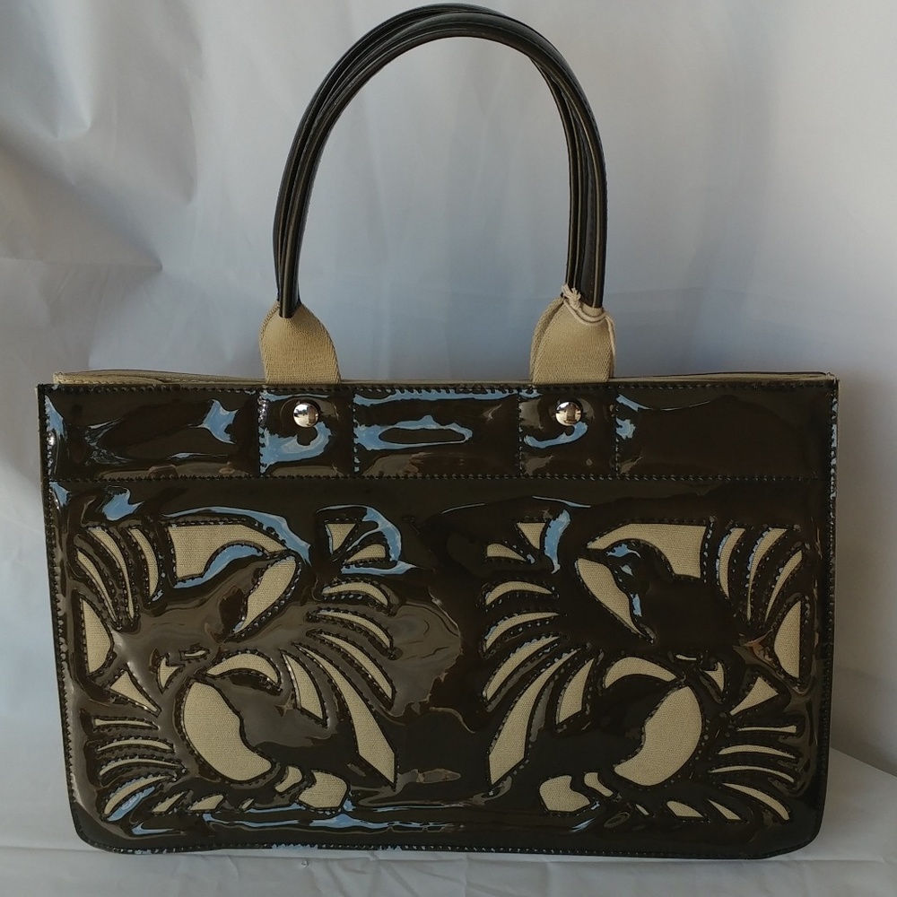 NOAH East West Shopper Lovebirds Brown Khaki Vegan