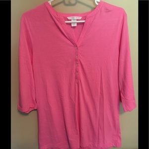 3/4 sleeve pink Victoria's Secret shirt