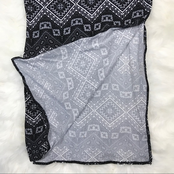 Black lace back tribal bohemian maxi dress - Picture 6 of 8