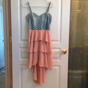 BNWT Denim and ruffle dress
