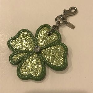Glitzy Coach Shamrock Keychain