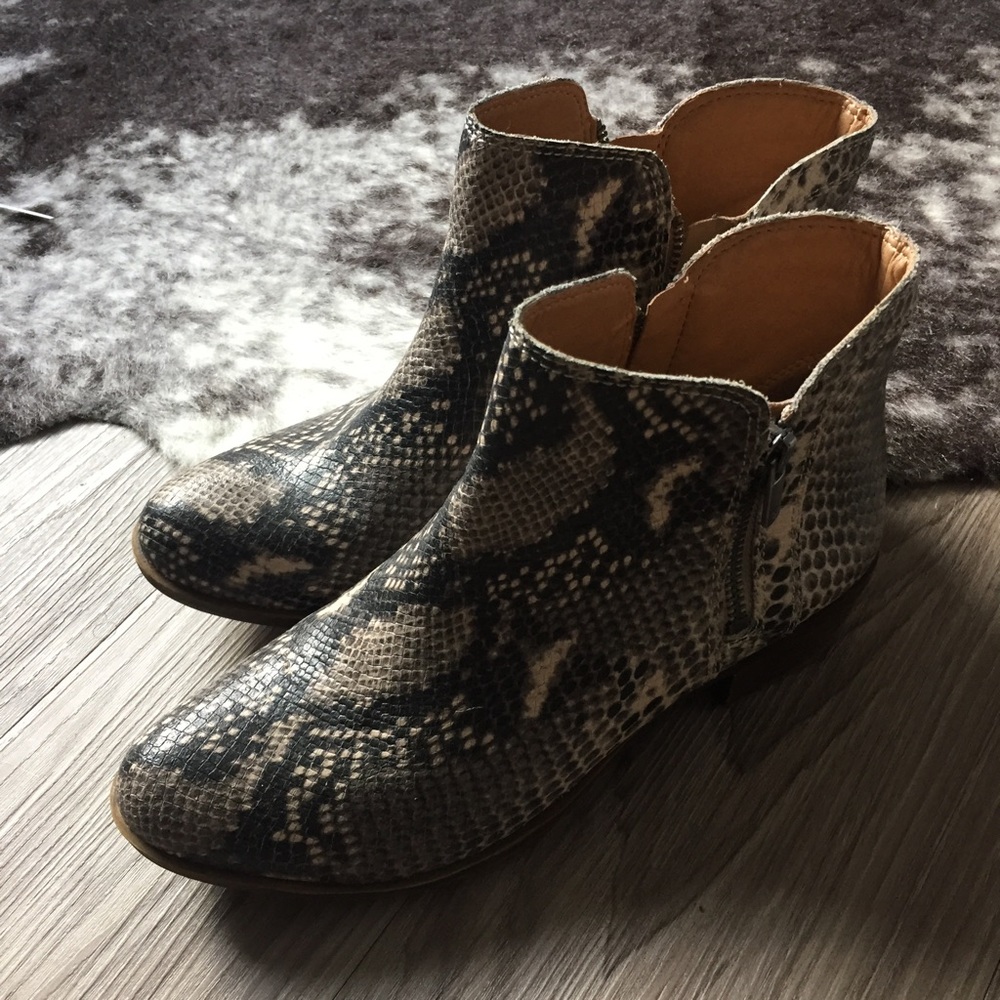 *SOLD!!!!* Brand new Lucky Brand Snakeskin Booties
