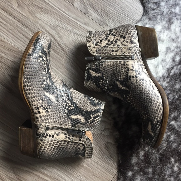 *SOLD!!!!* Brand new Lucky Brand Snakeskin Booties - Picture 2 of 4