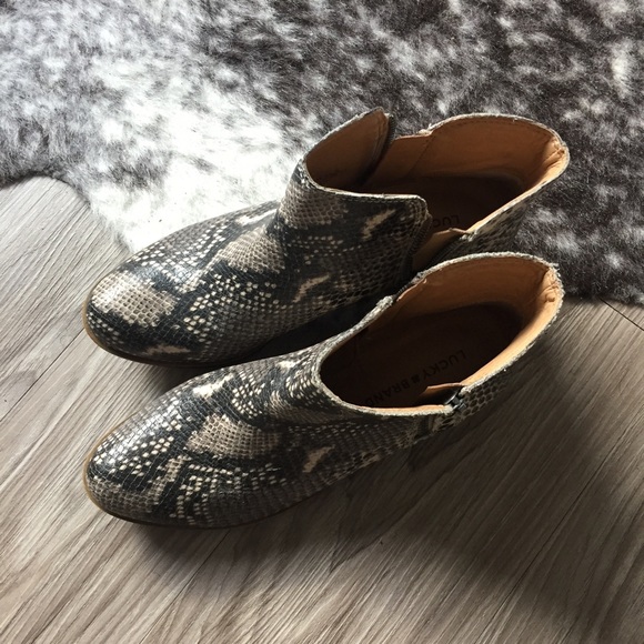 *SOLD!!!!* Brand new Lucky Brand Snakeskin Booties - Picture 4 of 4