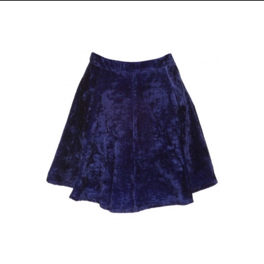 Blue Velvet Skirt