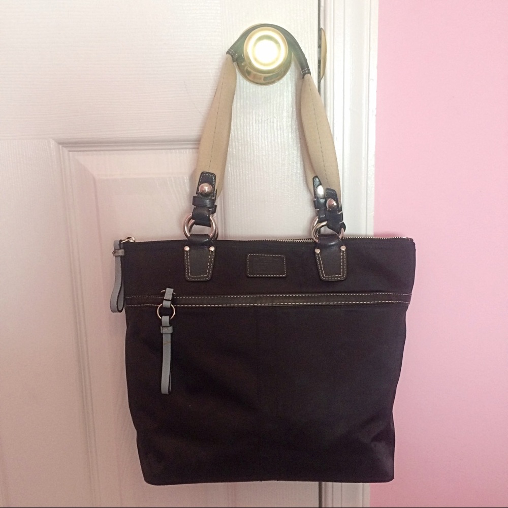 Black Nylon Coach Bag