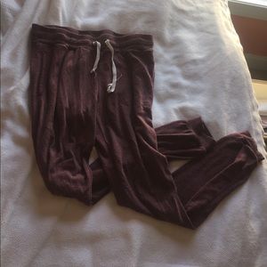Brandy Melville plum joggers with drawstring!