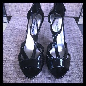 STEVE MADDEN black high heel shoes, size 7