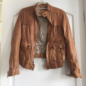 Tan bomber jacket