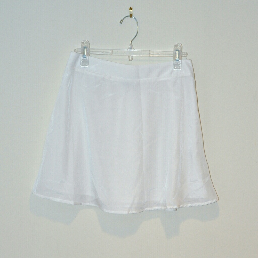 White Circle A-line Skirt