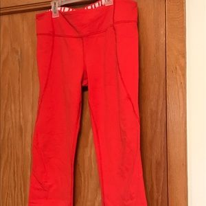 Gather and Crow crops pants in L❤️Ve Red.