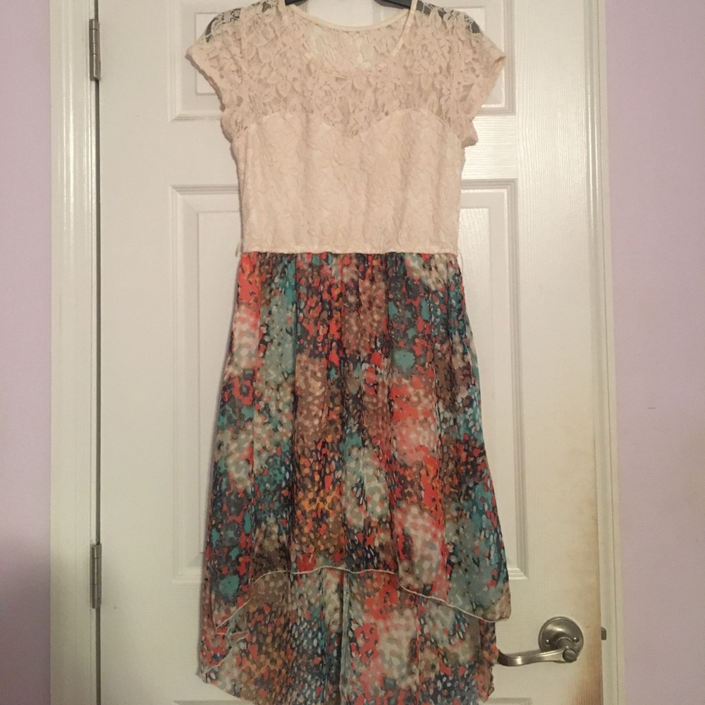 Floral high low dress