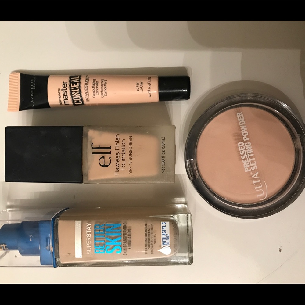 Foundation/powder/concealer for fair skin