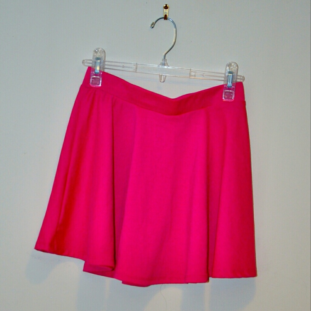 Ambiance Apparel Hot Pink Circle Skirt