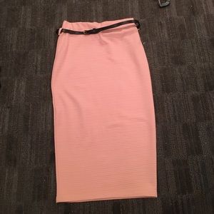 Light pink pencil skirt