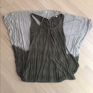 Ombré Olive Green/Cream Maxi Dress