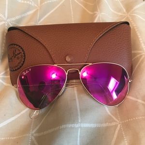 Polarized Ray Ban Mirrored Sunglasses
