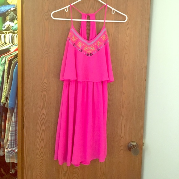 Xhilaration Dresses & Skirts - Hot pink tank dress, only worn couple times, fun!!