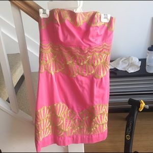 Lilly Pulitzer strapless dress size 6