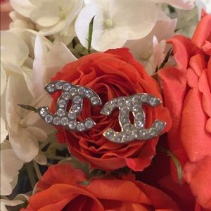 Authentic Chanel C earrings