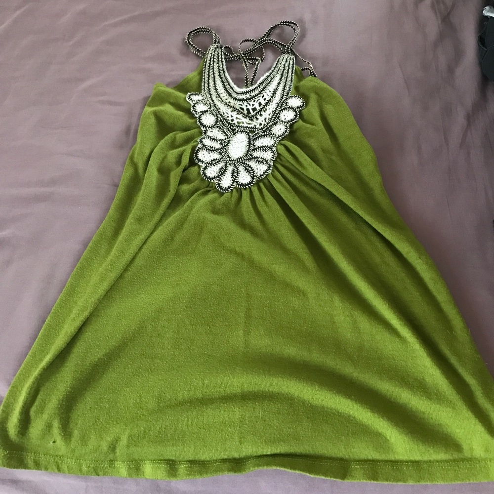 Green flowy top