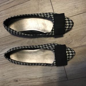 Houndstooth Bow Flats