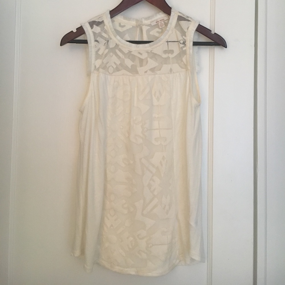 Women's white lace tank top